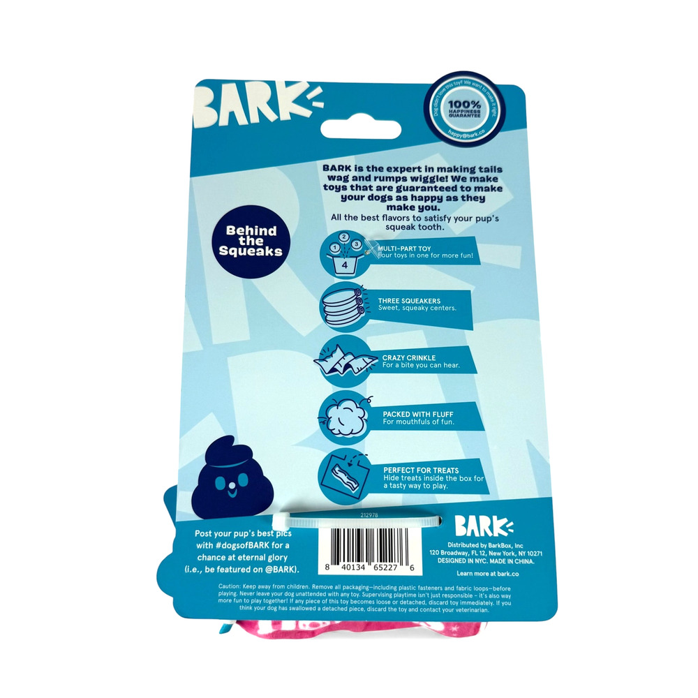 BARK Dog Toys Barker's Dozen Donuts Interactive Hide and Seek Plush Squeak Toy - Picture 5 of 5